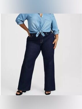 Torrid High Rise Wide Leg Flare Stretch Jeans Size 18S